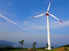 平戸の風力発電所にて