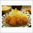 カキフライには辛子醤油でしょう。