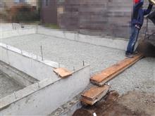 gravel on the garage floor