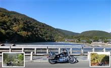 秋空ツーリング＠京都嵐山渡月橋