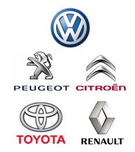 今更ですが、2015年欧州6か国における大衆車5ブランドのモデル別登録台数を纏めてみました
