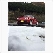 雪の中…