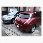 昨晩は代車リーフを100%充電