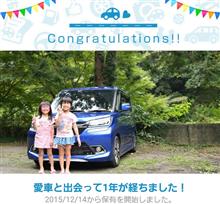 愛車と出会って1年！