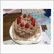 自家デコレートのクリスマスケーキ（笑）