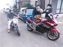 ZZR１１００、久々のエンジン始動。