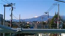 富士山～氏神様お参り帰りに近くの交差点歩道橋から撮影