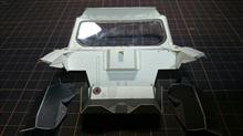 長い道のり3(フィアット500ペーパークラフト)