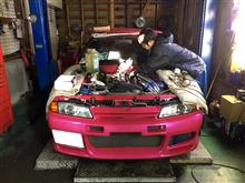 クルーズ 朝イチ ハセ君ＢＮＲ３２エンジン始動です！