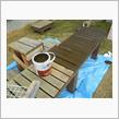 踏み台ペンキ塗り　DIY