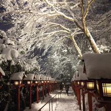 積雪日限定のライトアップ　～夜の洛北・貴船神社へ