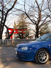 夜景で赤い鳥居とコラボ！