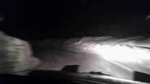 今シーズン初、雪道（＞＜）
