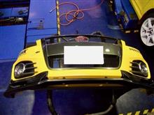 ZC32スイスポ 、リップスポイラー仮合わせ、そうカンタンにはいきません
