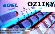 OZ1IKY局のeQSL