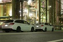 [プチオフ]レヴォーグとWRXの川崎夜景工場プチオフ