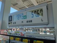 65回目の給油、いつもの休日出勤前で・・・・。
