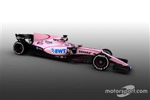【F1】フォースインディア、カラーリング変更。ピンク色に一新