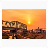 夕暮れの常磐線と鹿島線