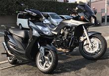 バイクをマジ洗車！(⌒-⌒; )