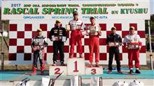 全日本ダートラ第２戦九州・恋の浦ラウンド，３位表彰台，しかし転倒（泣）