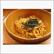 今日のランチは、「パンコントマテ」うにのスパゲッティー