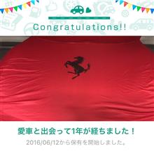 愛車と出会って1年！