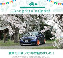 愛車と出会って1年！