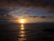「笹川流れ」の夕陽