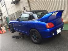 車を持ち上げる、という事。 車を持ち上げる、という事。