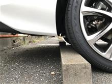 職場駐車場の車止め
