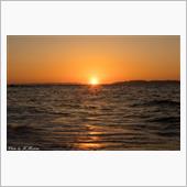 笹川流れで、初秋の夕陽をゲッ ...