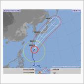 台風21号接近・・・。
