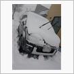 今朝、起きたら・・・雪！