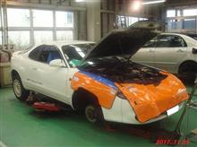 RCのオイル漏れ修理の状況