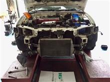 やっぱり新品ヘッドライトはピカピカでいいですね〜