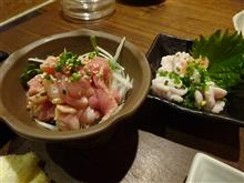 白子と地鶏のごま油和え