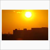 日没待機一時間前からの夕景