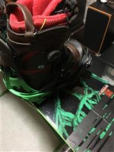 スノーボードの板にホットWAX