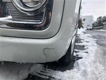車で雪かきしてたら