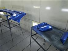 下塗り乾燥中