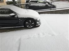 雪降る中プチオフ