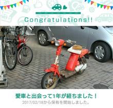 愛車と出会って1年！