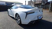 『トヨタ　レクサス　LC500　アーティシャンスピリッツ製トランクスポイラー塗装・取り付け』　神奈川県よりご来店のお客様です。