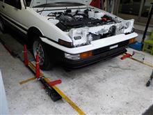 AE86 後期3ドア トレノGT-V フルレストア その24「1G締付、アライメント調整」