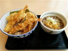 海老天丼温そば付き