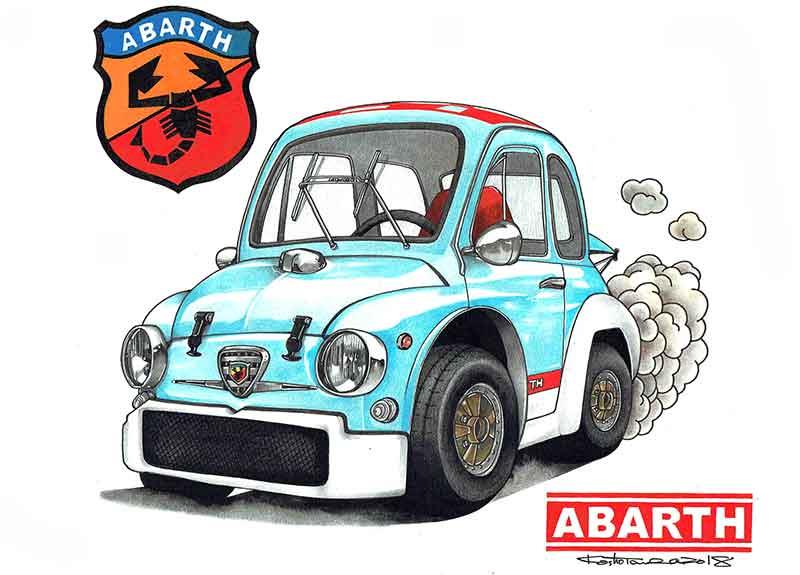Abarth1000tcr 塗り絵屋のブログ 車とバイクの手描きイラスト絵を載せるブログ みんカラ