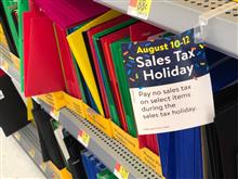 Sales Tax Holidayが終わったよ