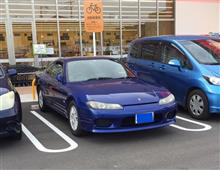 今日の車（青のＳ１５シルビア）