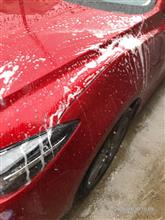 出撃、雨の中洗車！